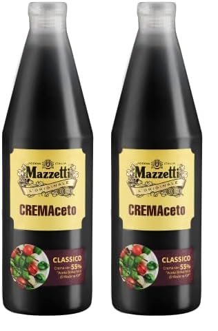 Mazzetti CREMAceto,55% Aceto Balsamico di Modena I.G.P. 800 ml (Packung mit 2) von Mazzetti