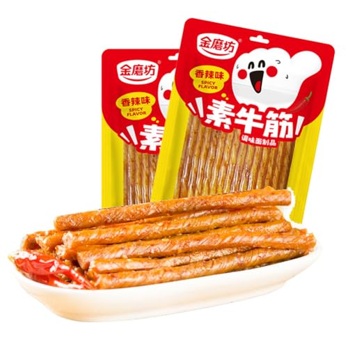 McKona Big Latiao - Würzige Chinesische Snacks Hot Spicy Stick Gluten Strips Würzig Tofurollensnack Mkostlich Würzig Snacks Klassische Hot Strips Fürs Büro Lässiger Snack（100g×2PCS） (Würzig) von McKona