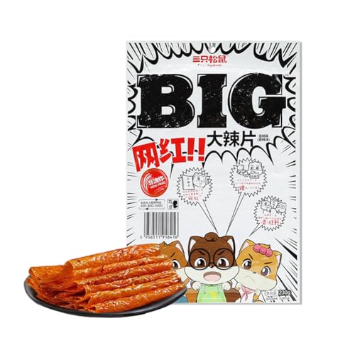 McKona Big Latiao - Würzige Chinesische Snacks Strips Würzig Würzig Snacks Klassische Hot Strips Fürs Büro Lässiger Snack Extra große würzige Scheiben（230g×1PCS） von McKona