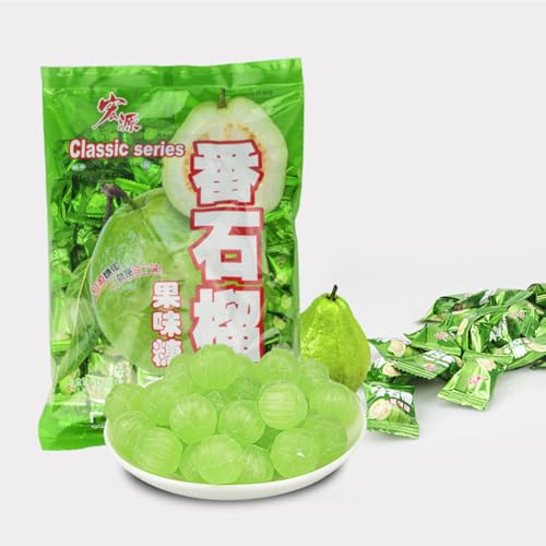 McKona Guava-Bonbons Klassische Guaven-Bonbons Halloween-Bonbons Süßigkeiten-Geschenkpaket Mit Gemischtem Fruchtgeschmack Hochzeitsbonbons 350 G (Guave 350g) von McKona