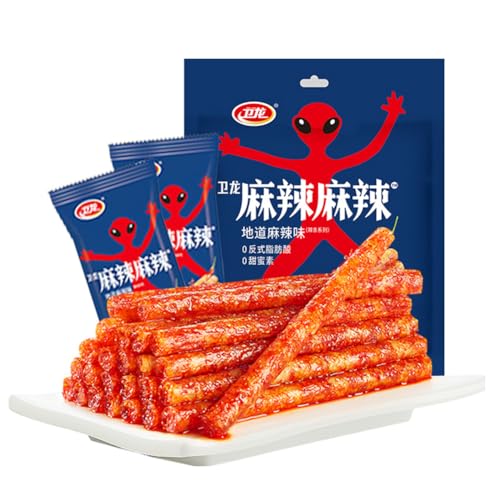 McKona Latiao 12 Packs Spicy Seasoned Snacks Sweet and Spicy Chinese Spicy Snacks Classic Hot Strips for Office Casual Snack(12 * 18g) von McKona