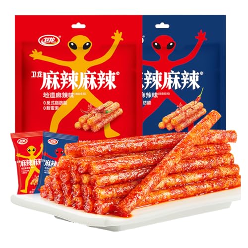 McKona Latiao 12Packs Spicy Seasoned Snacks Sweet and Spicy Chinese Spicy Snacks Classic Hot Strips for Office Casual Snack(12 * 18g) von McKona