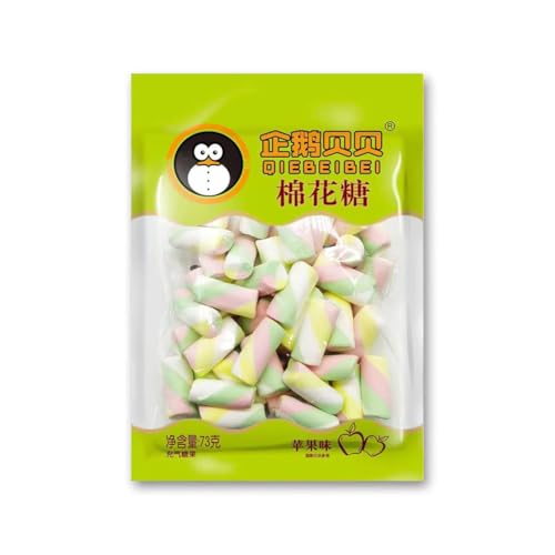 McKona Marshmallow Snacks Schokoriegel Mini Marshmallows Für Kakao Süßigkeiten Weihnachten Halloween Vegane Marshmallows Adventskalender Süßigkeiten (Apfelgeschmack 73g) von McKona