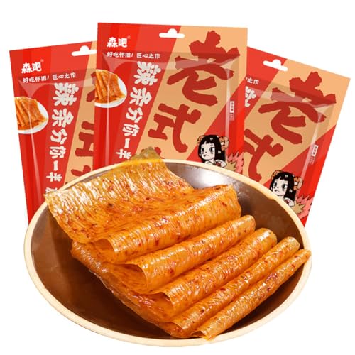 McKona Würzig Gewürzte Snacks, 3 Packungen Latiao Süß und würzig, Chinesische Würzige Snacks, Klassische Hot Strips fürs Büro, Lässiger Snack von McKona