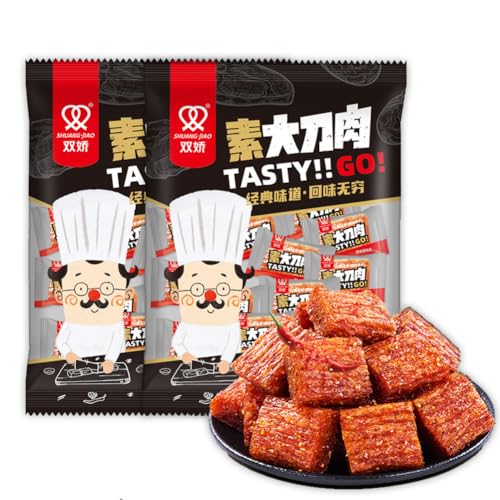 McKona Würzig Gewürzte Snacks 208g Würzige Snacks Latiao Chinesischer Snack Da Dao Rou Lässige Snacks, Duftendes scharf Individuelles Paket (2 Pcs) von McKona