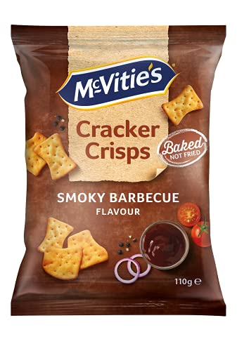 McVitie's Cracker Crisps Smoky Barbecue, herzhaft gewürzter Snack mit rauchigem Barbecue Geschmack, knusprig im Ofen gebackene Kräcker, 14x110 g von McVitie's