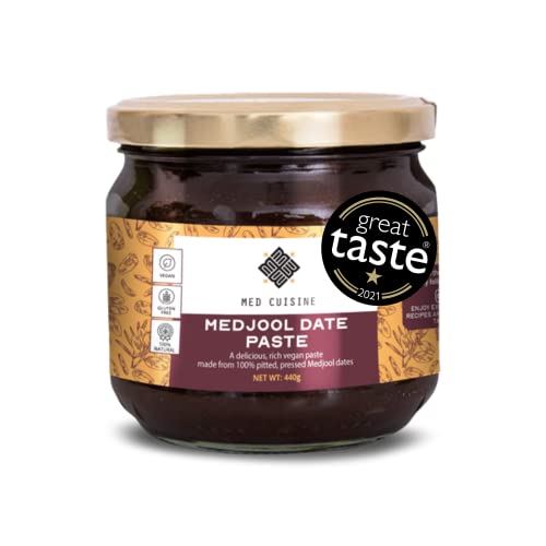 Med Cuisine Premium Medjool Dattelpaste – 100% Pitted Medjool Dates Paste, vegan, pflanzlich, keine Konservierungsstoffe, gute Quelle von Ballaststoffen und Koscher (Dattelpaste, 1 Packung) von Med Cuisine