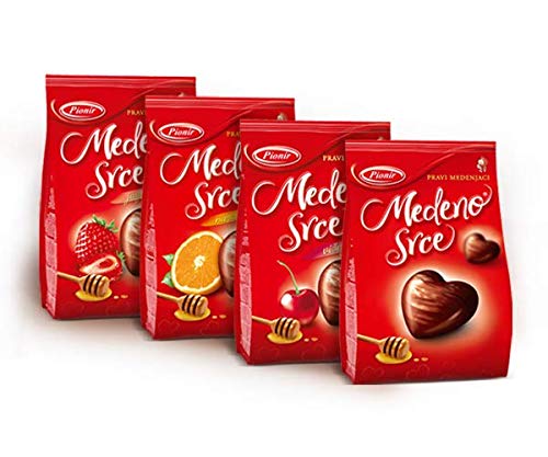 4 x Schatz Herz Lebkuchen Mit Honigfüllung Medeno srce Pionir aus Serbien von Medeno srce