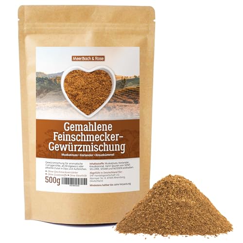 Gewürzmischung Kreuzkümmel Koriander Muskat 500g, ayurvedische Gewürzmischung mit Cumin Koriander und Muskatnuss. Feinschmecker von MeerBach & Rose