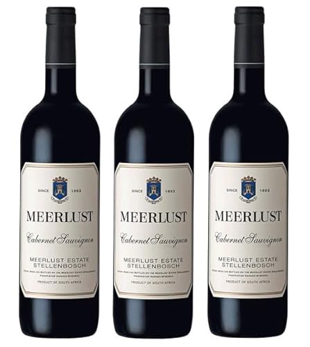 3x 0,75l - 2017er - Meerlust - Cabernet Sauvignon - Stellenbosch W.O. - Südafrika - Rotwein trocken von Meerlust