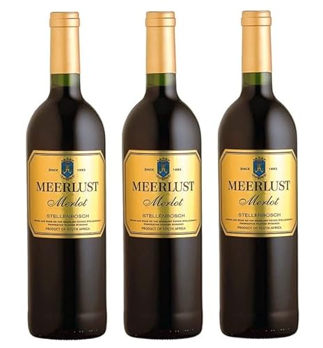 3x 0,75l - 2018er - Meerlust - Merlot - Stellenbosch W.O. - Südafrika - Rotwein trocken von Meerlust