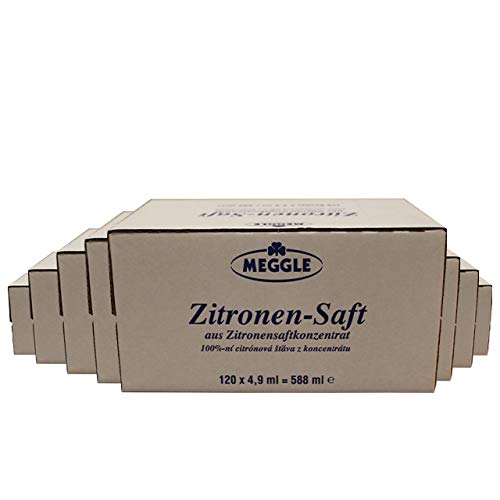 Meggle Zitronen-Saft 120 x 4,9 ml, 8er Pack von Meggle