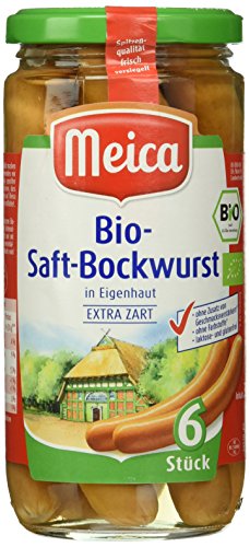 Meica 6 Bio Saft - Bockwurst, 4er Pack (4 x 180 g) von Meica