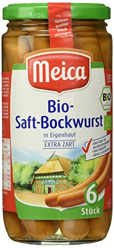 Meica Bio-Saft-Bockwurst in Eigenhaut extra zart, 6 Stück, 380 g von Meica