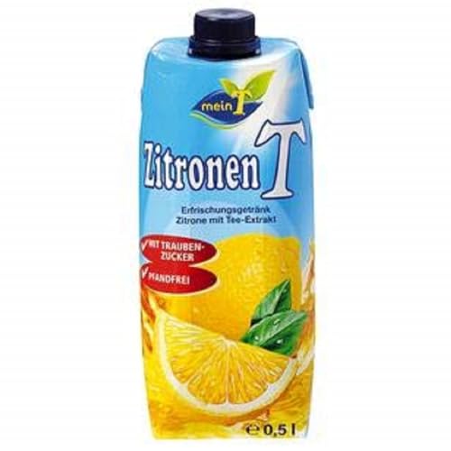 MeinT Zitrone Tee, 0,5 l - Erfrischungsgetränk mit Zitronengeschmack, 500ml von MeinT