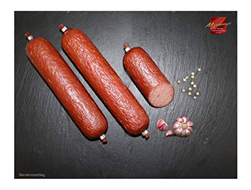 Kochsalami mit Knoblauch Note I Wurst aus Thüringen I 4x 250g von Meininger Die Thüringer Traditionsfleischerei