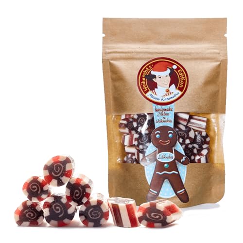 Original Meister Karamellus Lebkuchen BonBons (6 x 80g Tüte) 100% Handarbeit aus deutscher Manufaktur, Lutschbonbon frei von Geschmacksverstärkern von Meister Karamellus