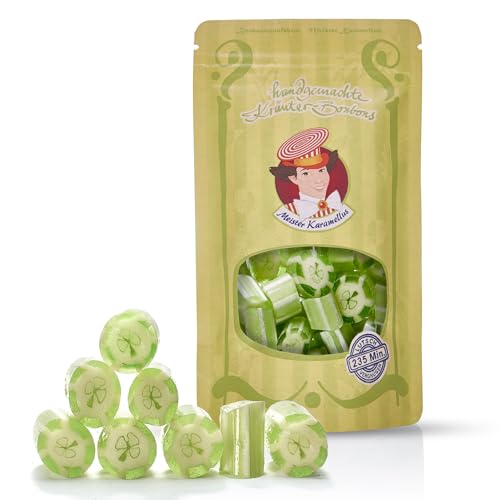 Original Meister Karamellus Waldmeister BonBons (3 x 80g Tüte) Kräuterbonbons 100% Handarbeit aus deutscher Manufaktur, Lutschbonbon frei von Geschmacksverstärkern - Ideal für Kinder & Erwachsene von Meister Karamellus