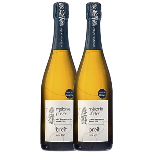 Mélanie Pfister Breit Crémant Blanc de Blancs Extra Brut Alsace Reserve 75 cl (Schachtel mit 2 Flaschen von 75 cl) von Mélanie Pfister