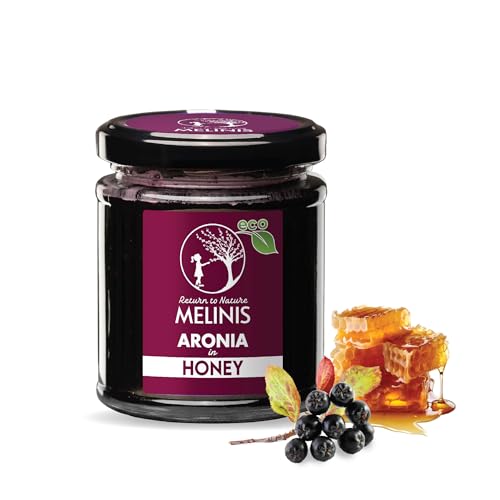 Bio AkazienHonig mit Aronia-Beeren – Cremiger Bio-Aufstrich, 70% Honig, 20% Aronia, Aromatisch und Vielseitig, Ideal für Frühstück, Snacks & Desserts – von Melinis von Melinis