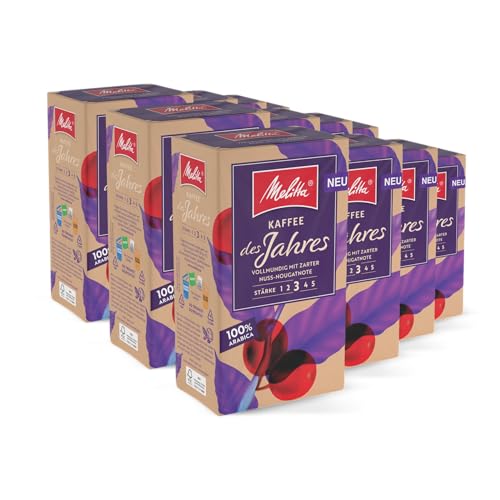 Melitta Auslese Filter-Kaffee 12 x 500g, gemahlen, Pulver für Filterkaffeemaschinen, starke Röstung, geröstet in Deutschland, im Tray von Melitta