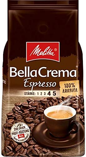 Melitta BellaCrema Espresso, Kaffeebohnen 8x 1000g (8000g) - 100% Arabica von Melitta