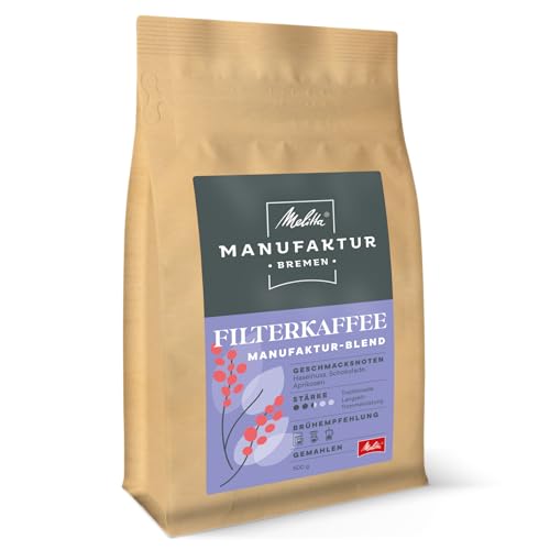Melitta Manufaktur-Kaffee Filterkaffee Spezialitäten-Kaffee, 500g, gemahlen, Farm- und Regionenkaffee aus Brasilien und Nicaragua, geröstet in Deutschland, Stärke 2,5 von Melitta