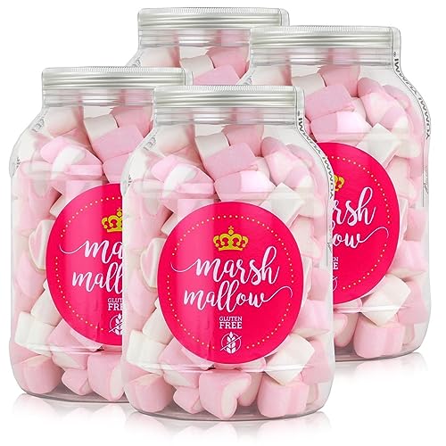 Mellow Herzen 650g in der Retrodose Schaumzuckerware Marsh-Mallows (4er Pack) von Mellow Mellow