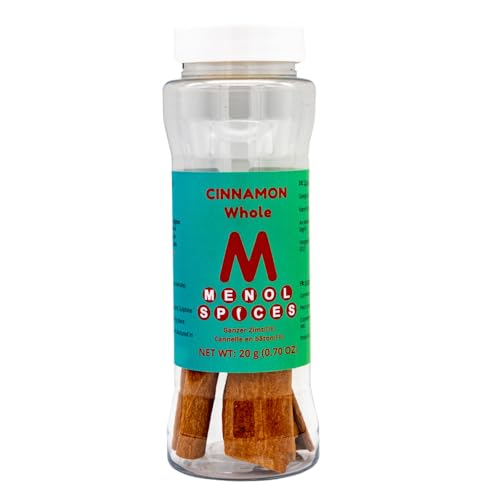 Menol Spices Ganze Zimtstangen - 20g in Streuerflasche - Gourmetqualität von Menol Spices