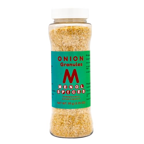 Menol Spices Gelbes Zwiebelsgranulat - 80g in Streuerflasche - Gourmetqualität von Menol Spices