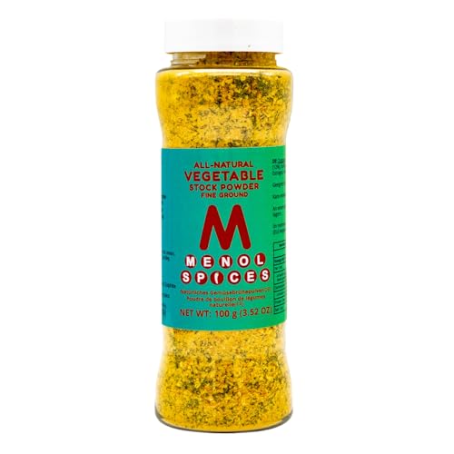 Menol Spices Gemüsebouillon - 100% natürlich - fein gemahlen - 100g in Streuerflasche - Gourmetqualität von Menol Spices