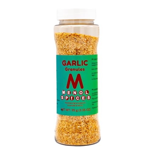 Menol Spices Knoblauchgranulat - 95g in Streuerflasche - Gourmetqualität von Menol Spices