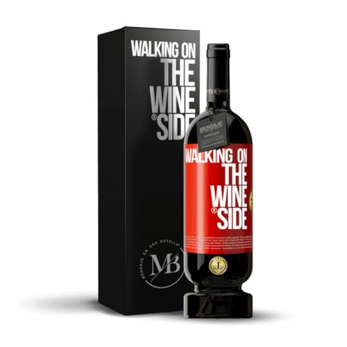 «Walking on the Wine Side» Flaschenpost. Premium Rotwein Reserve 12 Monate MBS Martín Berasategui System + Gift Box. Etikett Rot ANPASSBAR von Mensaje en una Botella