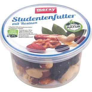 Meray Studentenfutter mit Rosinen, 24er Pack (24 x 100g) von Meray