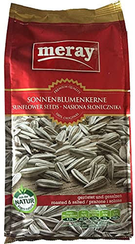 SONNENBLUMENKERNE DAKOTA geröstet & gesalzen mit Schale von Meray, 5x250g von Meray