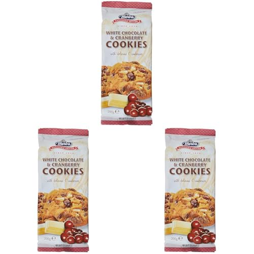 Merba Cookies, Cranberry White, 200g (Packung mit 3) von Merba