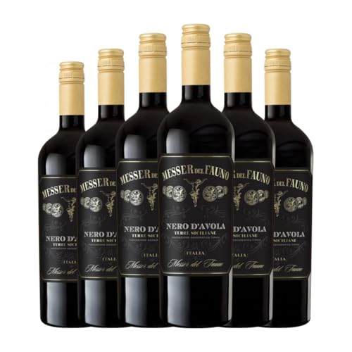 Messer del Fauno Nero d'Avola Sicilia 75 cl Rotwein (Karton mit 6 Flaschen von 75 cl) von Messer del Fauno