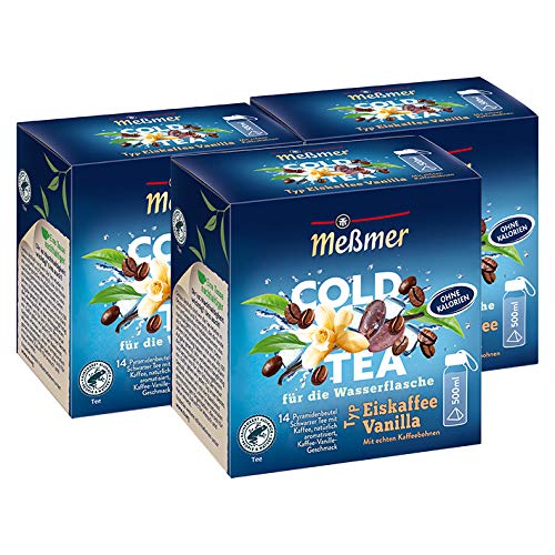 Meßmer Cold Tea Eiskaffee-Vanilla, 14 Pyramidenbeutel / 3er Pack von Meßmer Tee