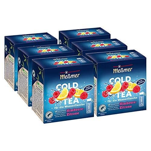 Meßmer Cold Tea Himbeer-Zitrone, 14 Pyramidenbeutel / 6er Pack von Meßmer Tee