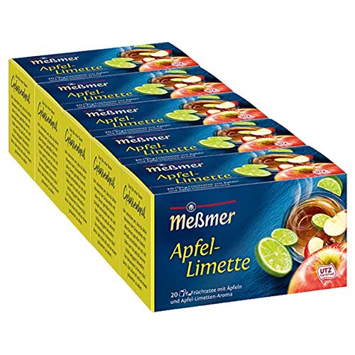 Me?mer Apfel-Limette, 20 Teebeutel, 5er Pack von Meßmer