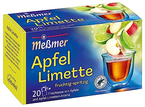 Meßmer Apfel-Limette | 20 Teebeutel | Vegan | Glutenfrei | Laktosefrei von Meßmer