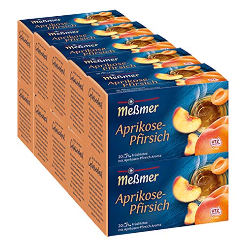 Meßmer Aprikose-Pfirsich, 20 Beutel, 10er Pack (10 x 55 g) von Meßmer