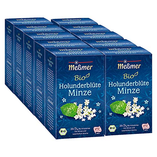 Meßmer Bio Holunderblüte-Minze, 10er Pack von Meßmer