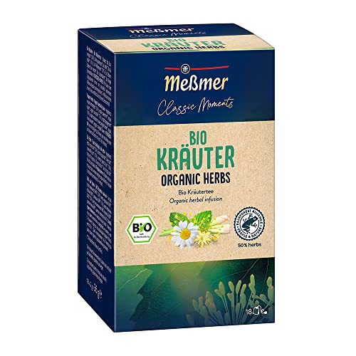 Meßmer Classic Moments Bio Kräuter | 100% Bio |Kräutertee | 18 Teebeutel von Meßmer