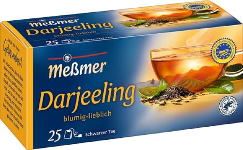 Meßmer Darjeeling | blumig-lieblich | 25 Teebeutel | Vegan | Glutenfrei | Laktosefrei (Packung mit 10) von Meßmer