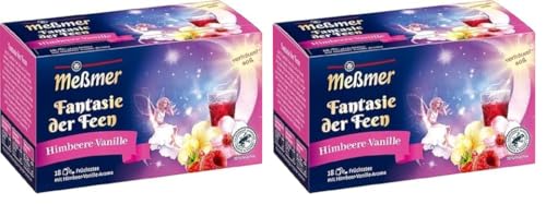 Meßmer Fantasie der Feen | Himbeere-Vanille | 18 Teebeutel | Vegan | Glutenfrei | Laktosefrei (Packung mit 2) von Meßmer