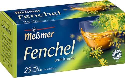 Meßmer Fenchel | 25 | Teebeutel | Vegan | Glutenfrei | Laktosefrei, 75g von Meßmer