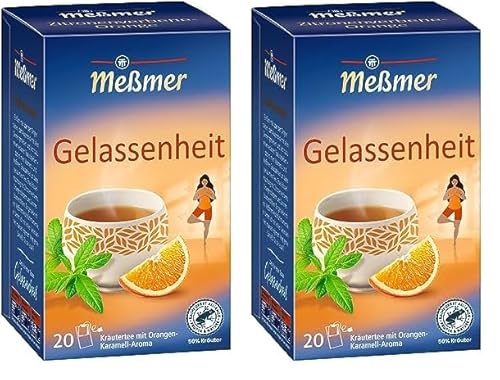 Meßmer GELASSENHEIT | Zitronenverbene-Orange | 20 Teebeutel | Glutenfrei | Laktosefrei | Vegan (Packung mit 2) von Meßmer