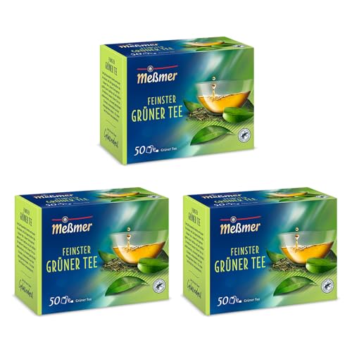 Meßmer Grüner Tee | 3x Grüner Tee Vorteilspaket | 150 Teebeutel | Grüner Tee | Glutenfrei | Laktosefrei | Vegan von Meßmer