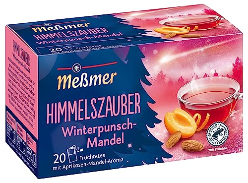 Meßmer Himmelszauber Früchtetee mit Mandel Aroma 20 Teebeutel Vegan Glutenfrei Laktosefrei, Aprikose, 55 g von Meßmer